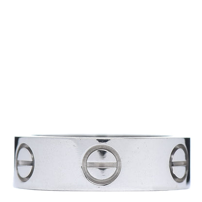 Cartier 18K White Gold 5.5mm LOVE Ring 50 5.25 1 of 4