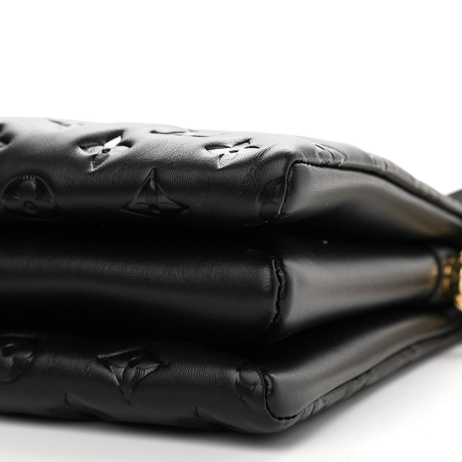 Louis Vuitton Lambskin Embossed Monogram Coussin PM Black 8 of 8