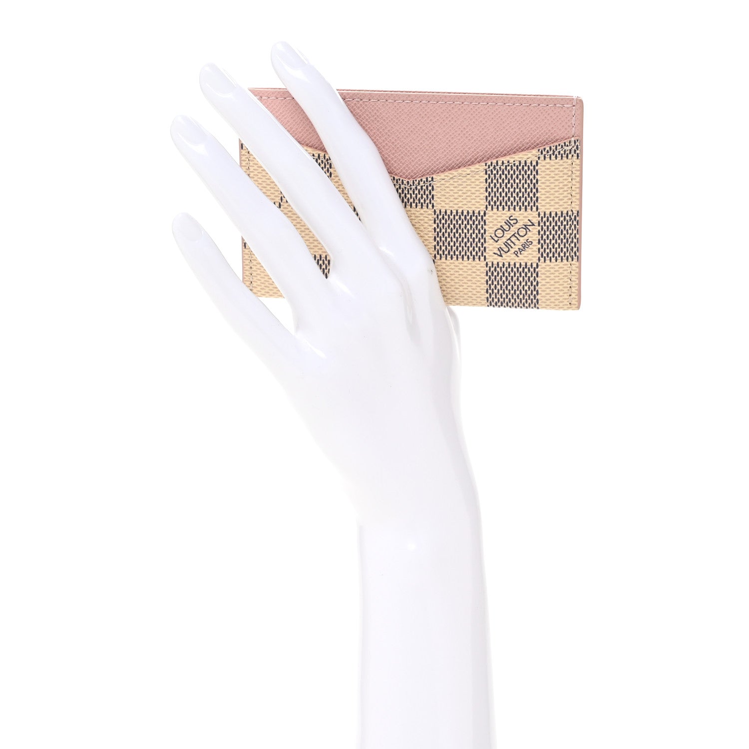 Louis Vuitton Damier Azur Daily Card Holder Rose Ballerine 2 of 8