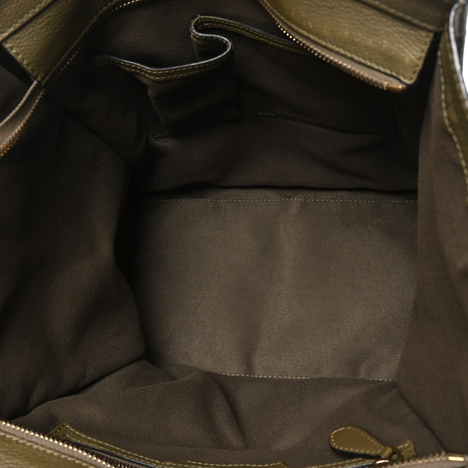 Celine Drummed Calfskin Mini Luggage Souris 5 of 11