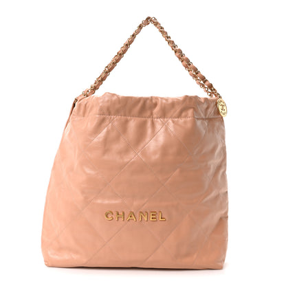 Chanel Shiny Calfskin Quilted Chanel 22 Beige 1 of 11