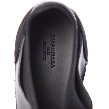 Balenciaga Mesh Calfskin Neoprene Suede Womens Race Runner Sneakers 39 Black 7 of 7