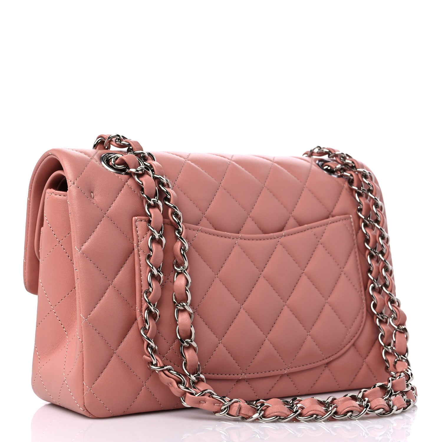 Chanel Lambskin Quilted Small Double Flap Dark Pink 3 of 10