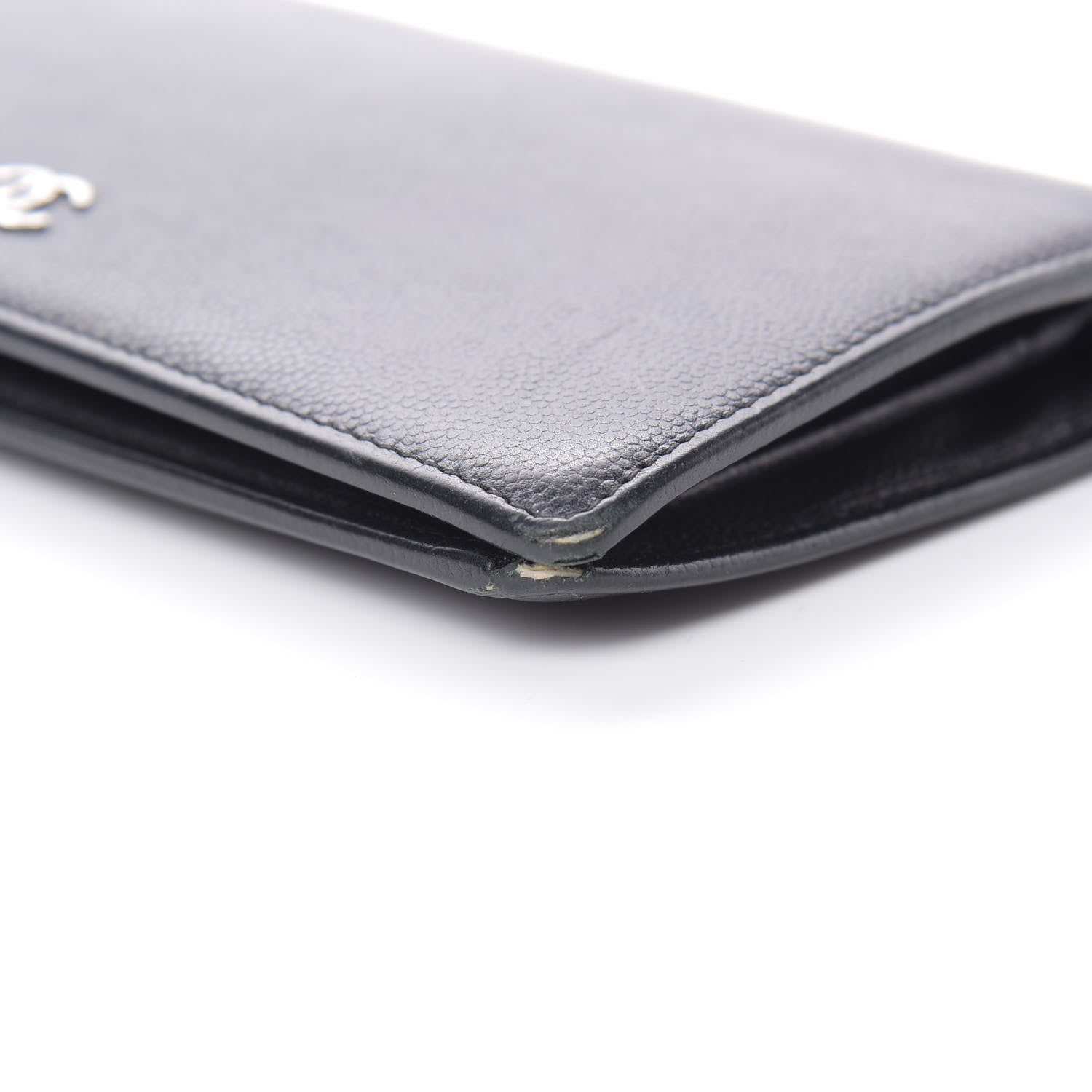 Chanel Caviar Sevruga Yen Wallet Black 10 of 12