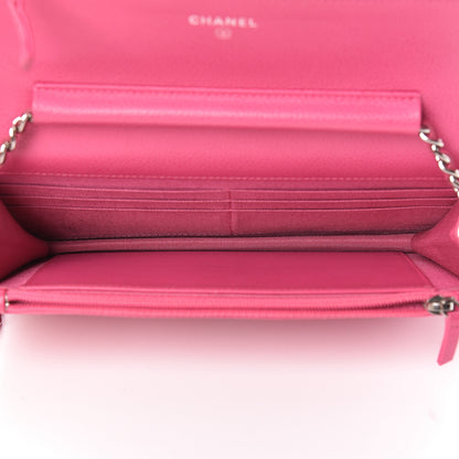 Chanel Caviar Quilted Wallet on Chain WOC Pink 5 of 18