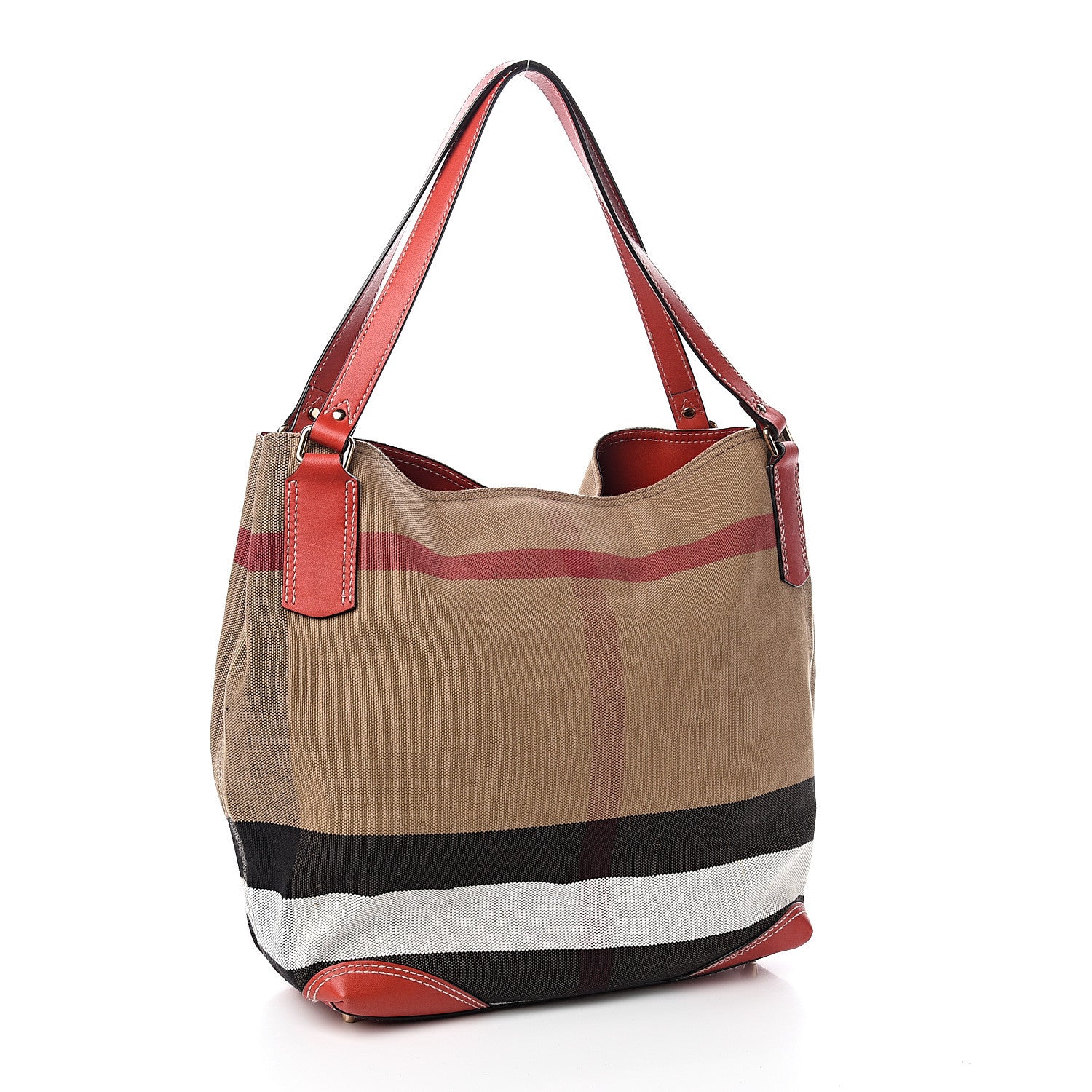 Burberry Canvas Mega Check Medium Maidstone Cadmium Red 2 of 8
