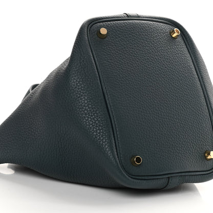 Hermes Taurillon Clemence Picotin Lock 18 PM Vert Cypress 9 of 15