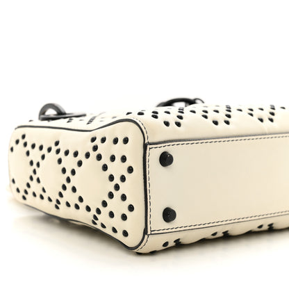 Christian Dior Ultra Matte Calfskin Studded Mini Supple Lady Dior White Black 8 of 11