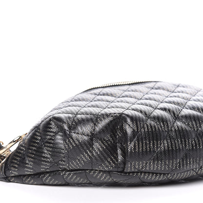 Chanel Caviar Quilted Waist Bag Black Gold 8 of 10