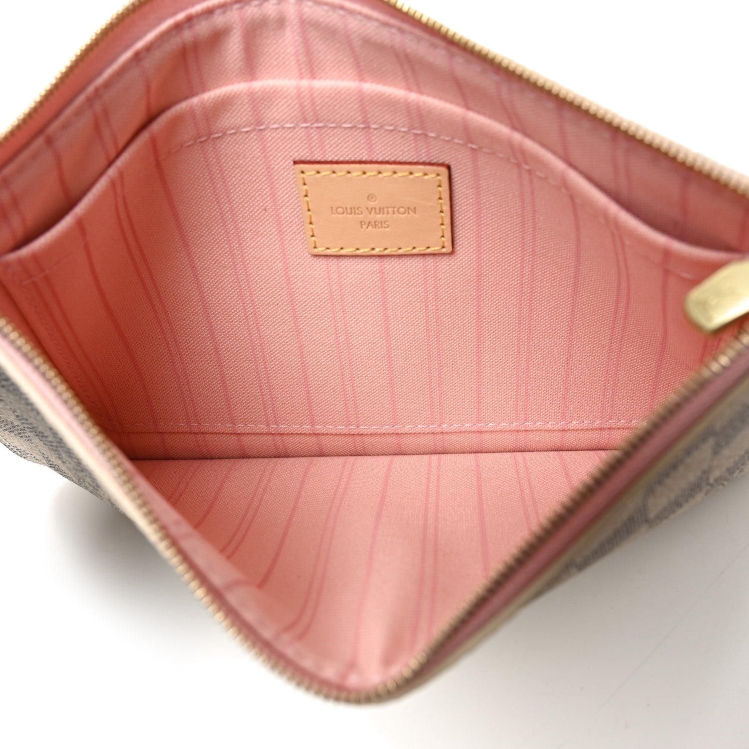 Louis Vuitton Damier Azur Neverfull MM GM Pochette  Rose Ballerine 5 of 6