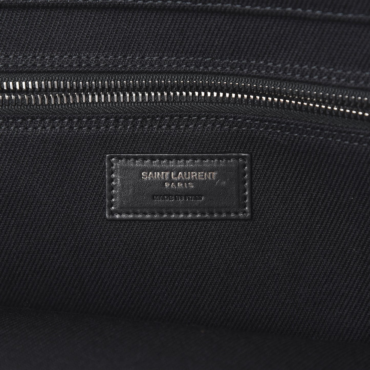 Linen Calfskin Rive Gauche Tote Black