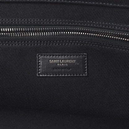 Saint Laurent Linen Calfskin Rive Gauche Tote Black 5 of 9