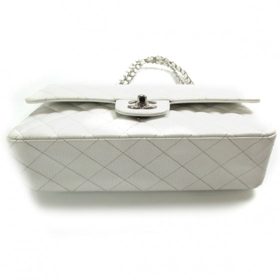 Chanel Caviar Quilted Medium Double Flap White 4 of 12