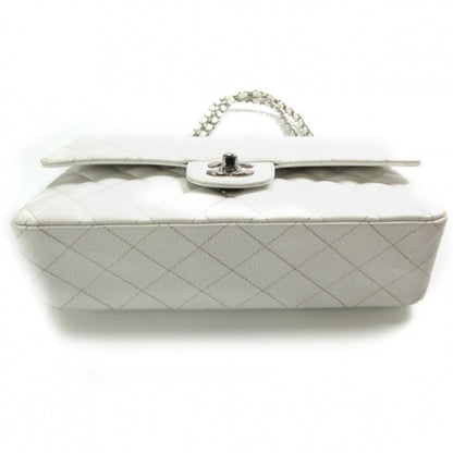 Chanel Caviar Quilted Medium Double Flap White 4 of 12
