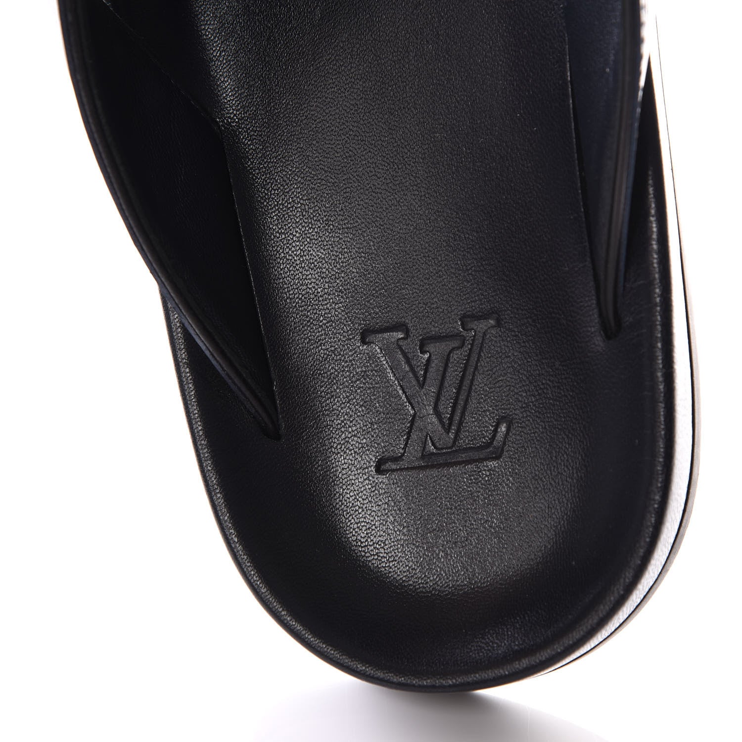 Louis Vuitton Epi Mens Mirabeau Thong Sandals 8 Black Indigo 7 of 8
