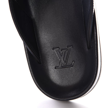 Louis Vuitton Epi Mens Mirabeau Thong Sandals 8 Black Indigo 7 of 8