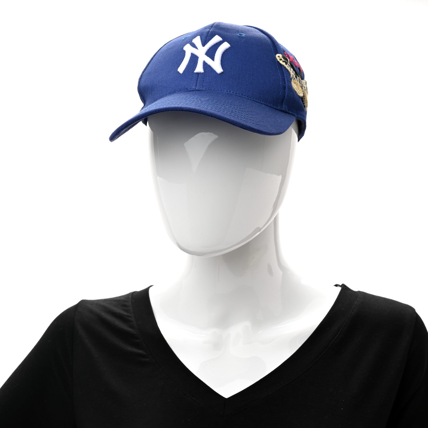 Gucci X MLB Cotton NY Yankees Baseball Hat 57-61 Blue 2 of 10
