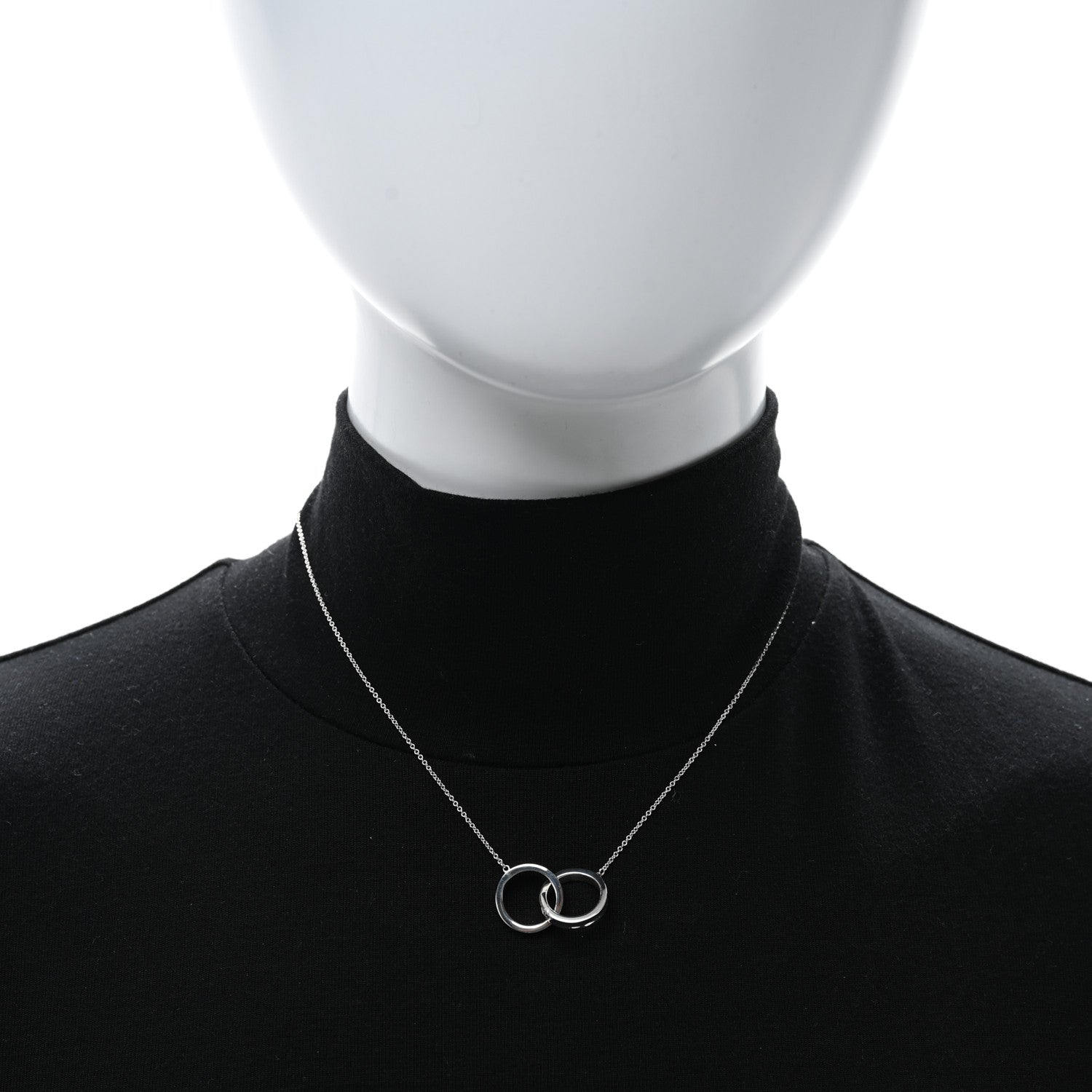 Tiffany Sterling Silver 1837 Interlocking Circles Pendant Necklace 2 of 5