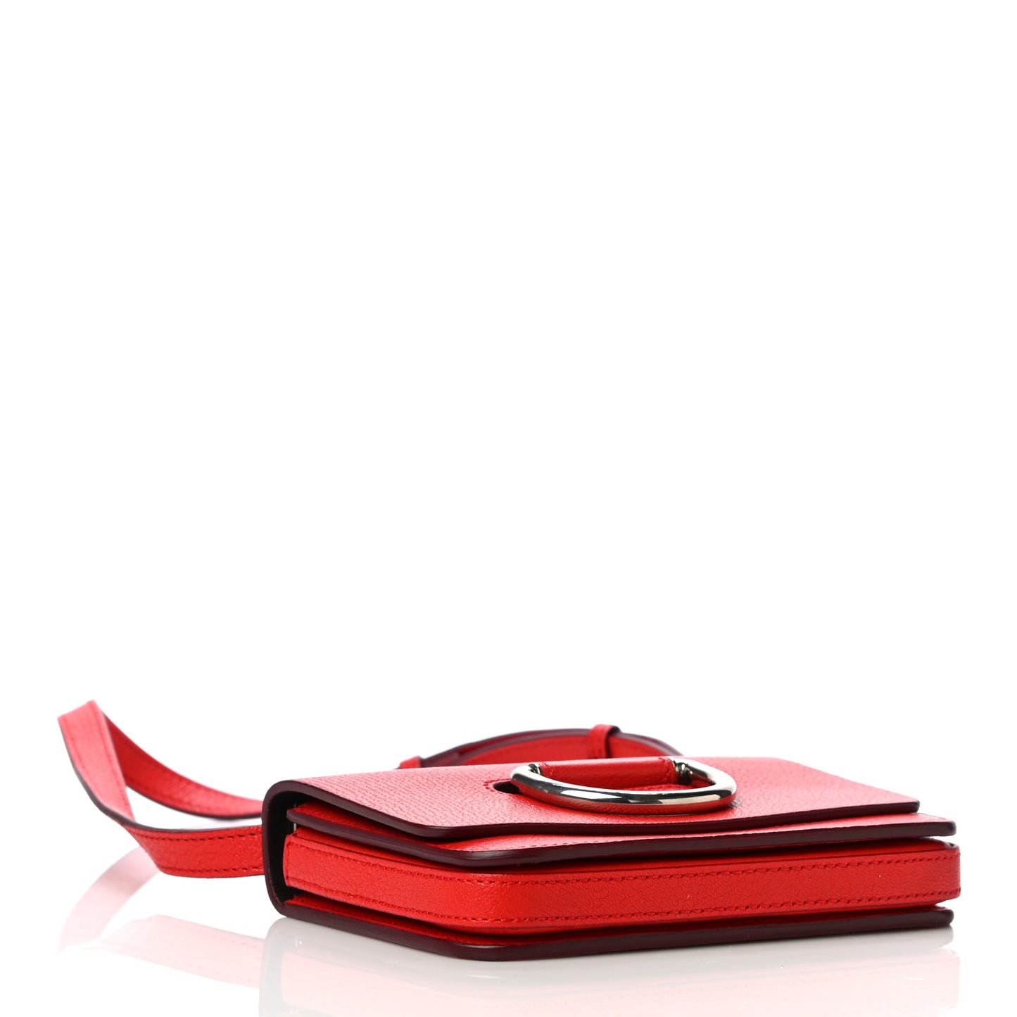 Goatskin Mini D-Ring Bag Bright Red