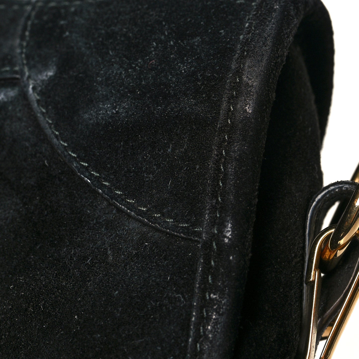 Baby Daim Gold Metallic Edge Hardware City Black