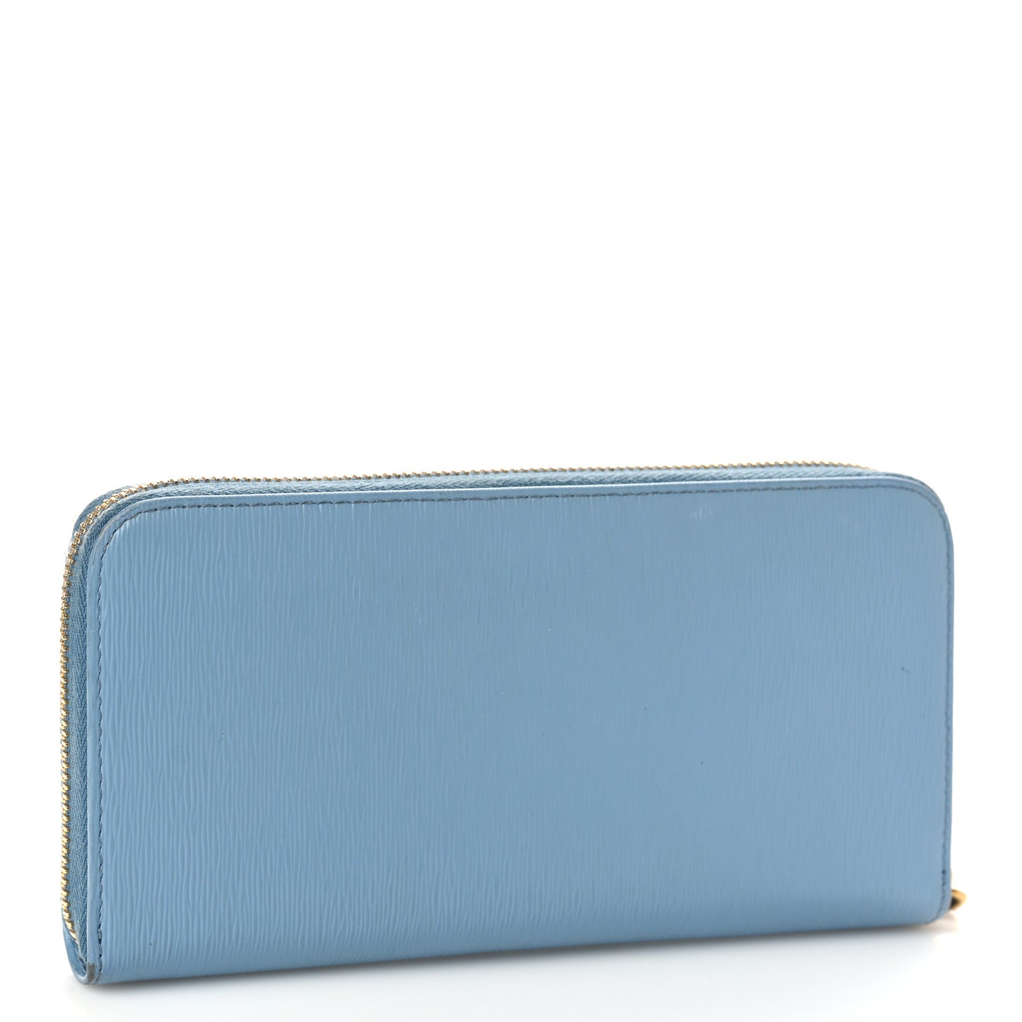 Vitello Move Bi-Color Zip Around Wallet Astrale Bluette