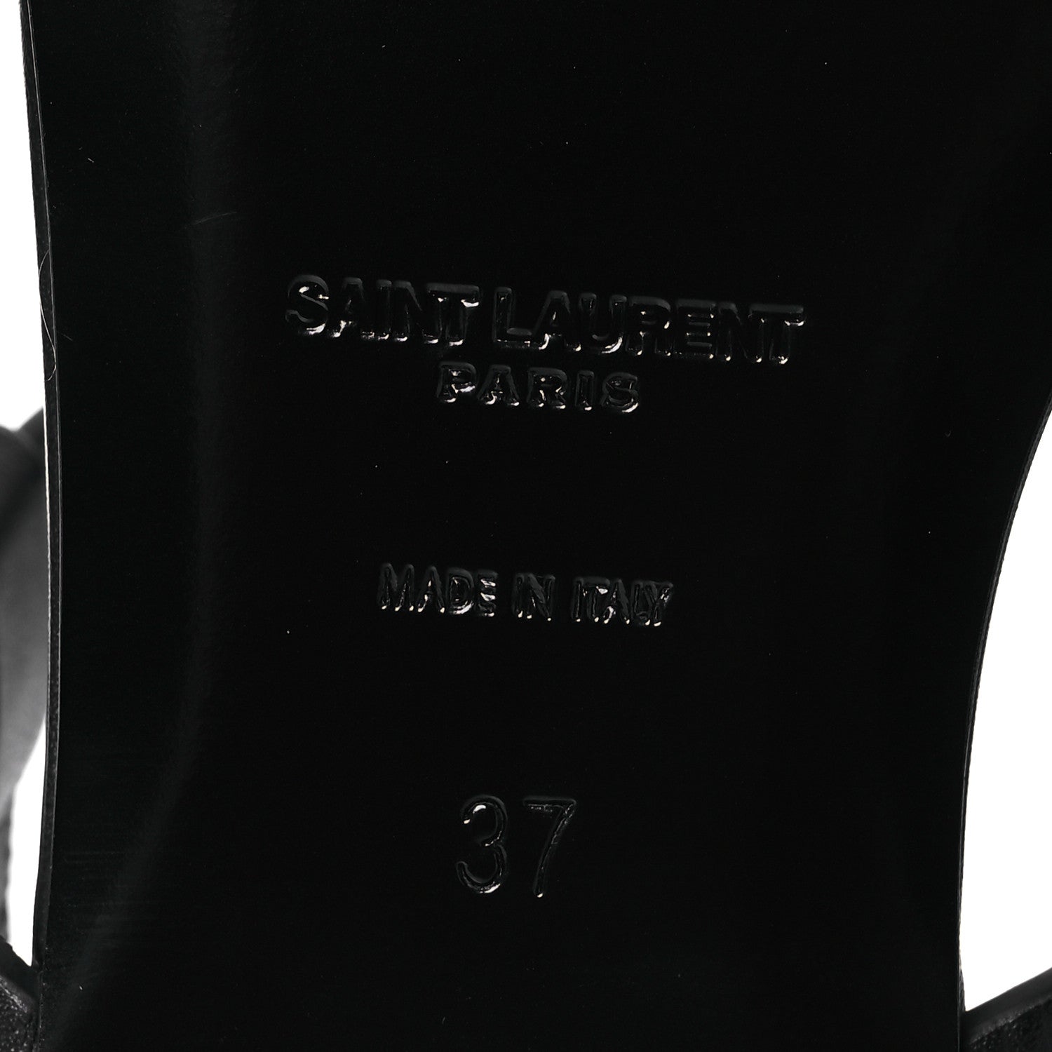 Saint Laurent Calfskin Cassandra Monogram Sandals 37 Black 8 of 12