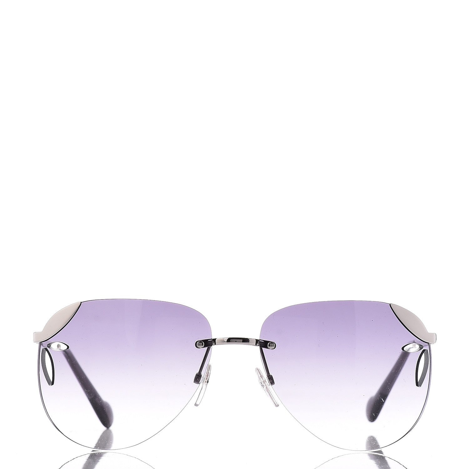 Louis Vuitton Lila Pilot Aviator Sunglasses Z0762U Silver 2 of 6