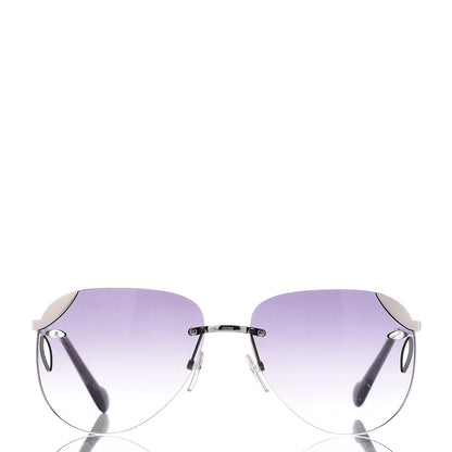 Louis Vuitton Lila Pilot Aviator Sunglasses Z0762U Silver 2 of 6