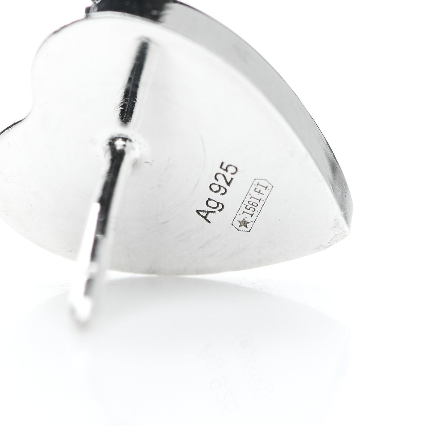 Sterling Silver Trademark Heart Stud Earrings