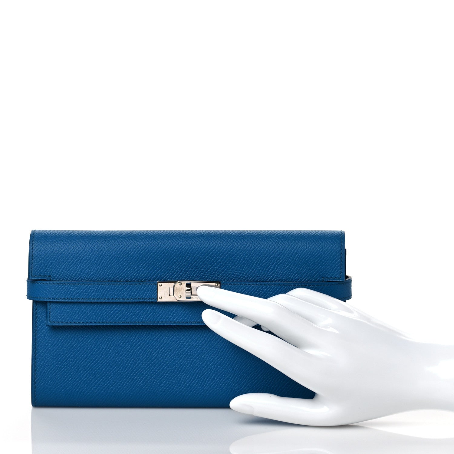 Hermes Epsom Kelly Longue Wallet Bleu Izmir 2 of 9