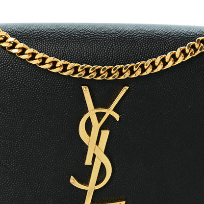 Saint Laurent Grain De Poudre Small Monogram Kate Satchel Black 7 of 9