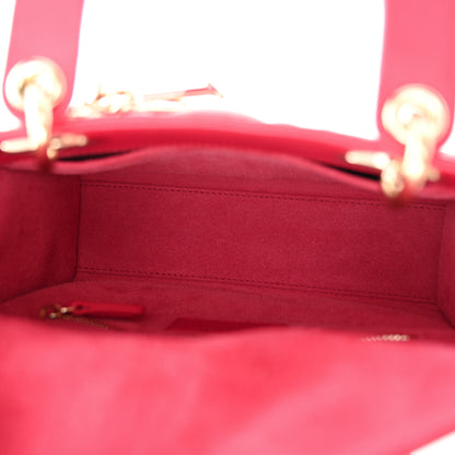 Christian Dior Lambskin Cannage Dioramour Small My ABCDior Lady Dior Fraise 5 of 10
