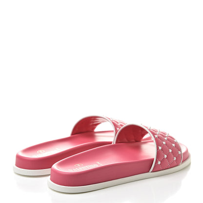 Valentino Garavani Nappa Free Rockstud Spike Slide Sandals 40 Shadow Pink 4 of 8