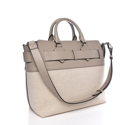Burberry Canvas Calfskin Medium Belt Bag Grey Stone 3 of 10