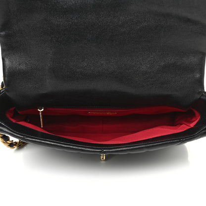 Chanel Shiny Goatskin Quilted Large Chanel 19 Flap Black 4 of 4