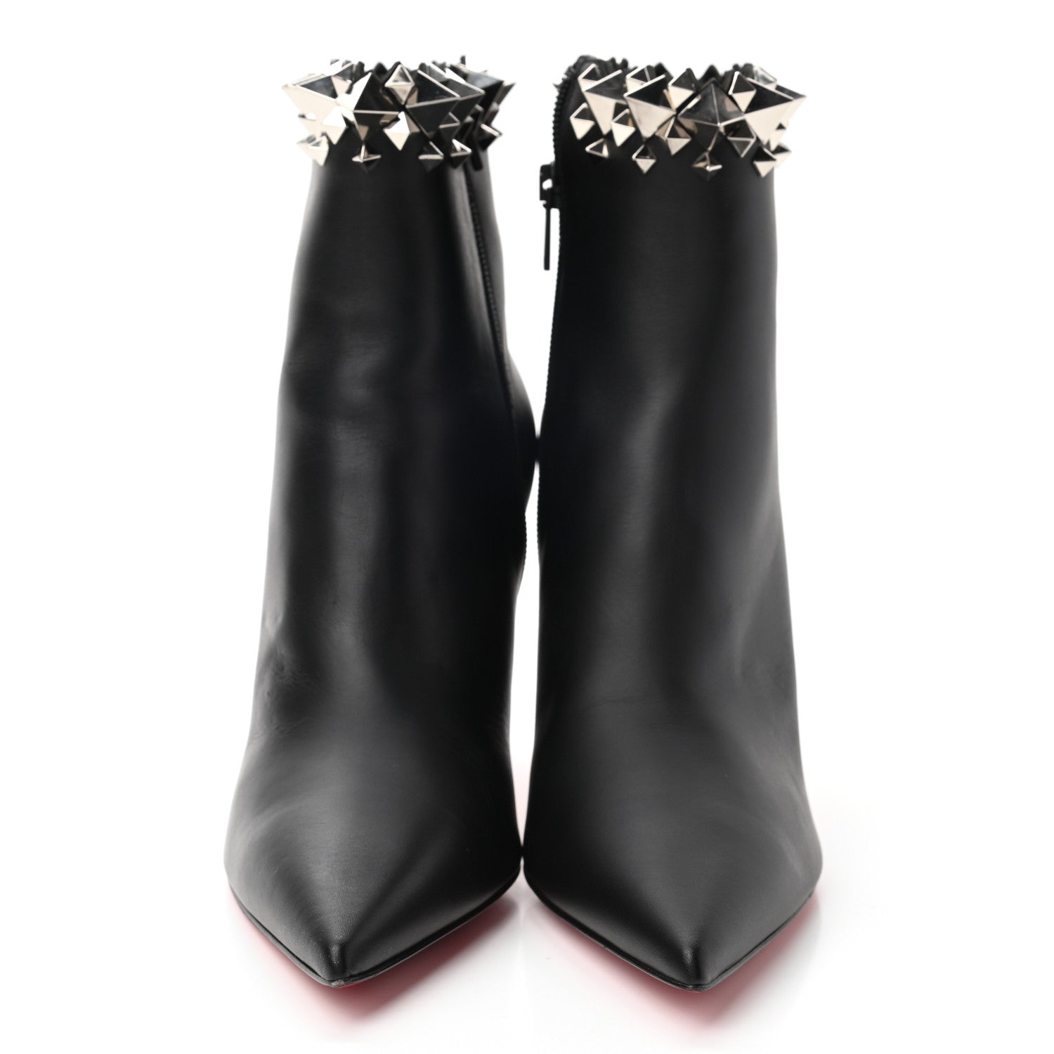 Christian Louboutin Calfskin Firmamma 85 Booties 40 Black Silver 2 of 7