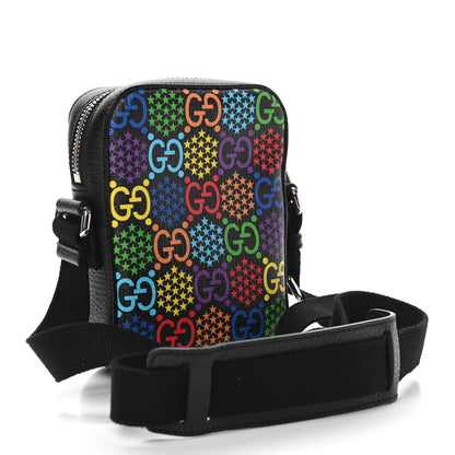 Gucci GG Supreme Monogram Psychedelic Messenger Bag Black 3 of 11
