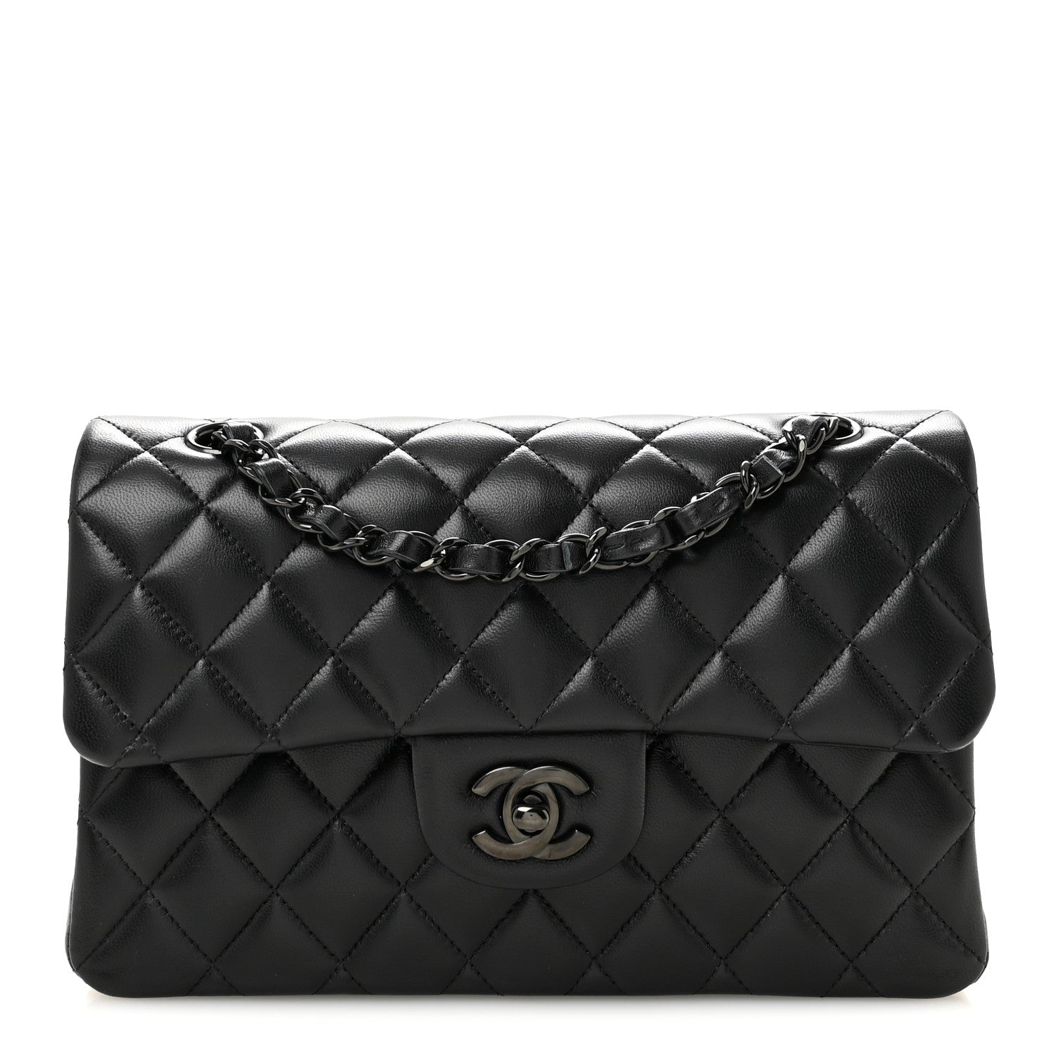 Chanel Lambskin Quilted Small Double Flap So Black 1 of 11