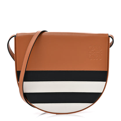 Loewe Calfskin Marine Stripe Mini Heel Shoulder Bag Tan 1 of 10