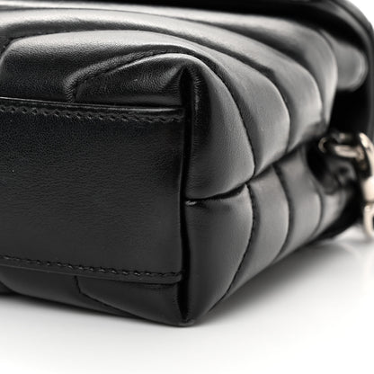 Saint Laurent Calfskin Y Quilted Monogram Toy Loulou Crossbody Bag Black 11 of 14