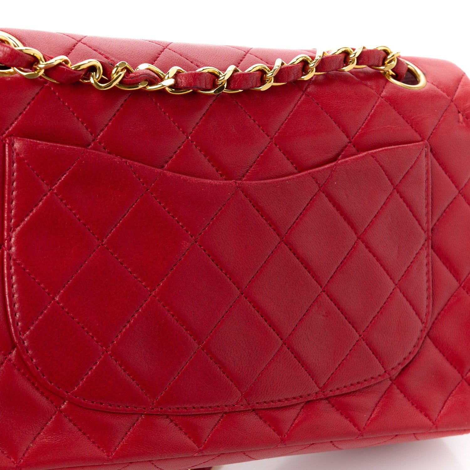 Chanel Lambskin Quilted Small Double Flap Red 17 of 17