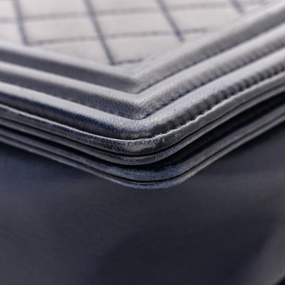 Chanel Lambskin Quilted New Medium Boy Flap Dark Blue 9 of 17