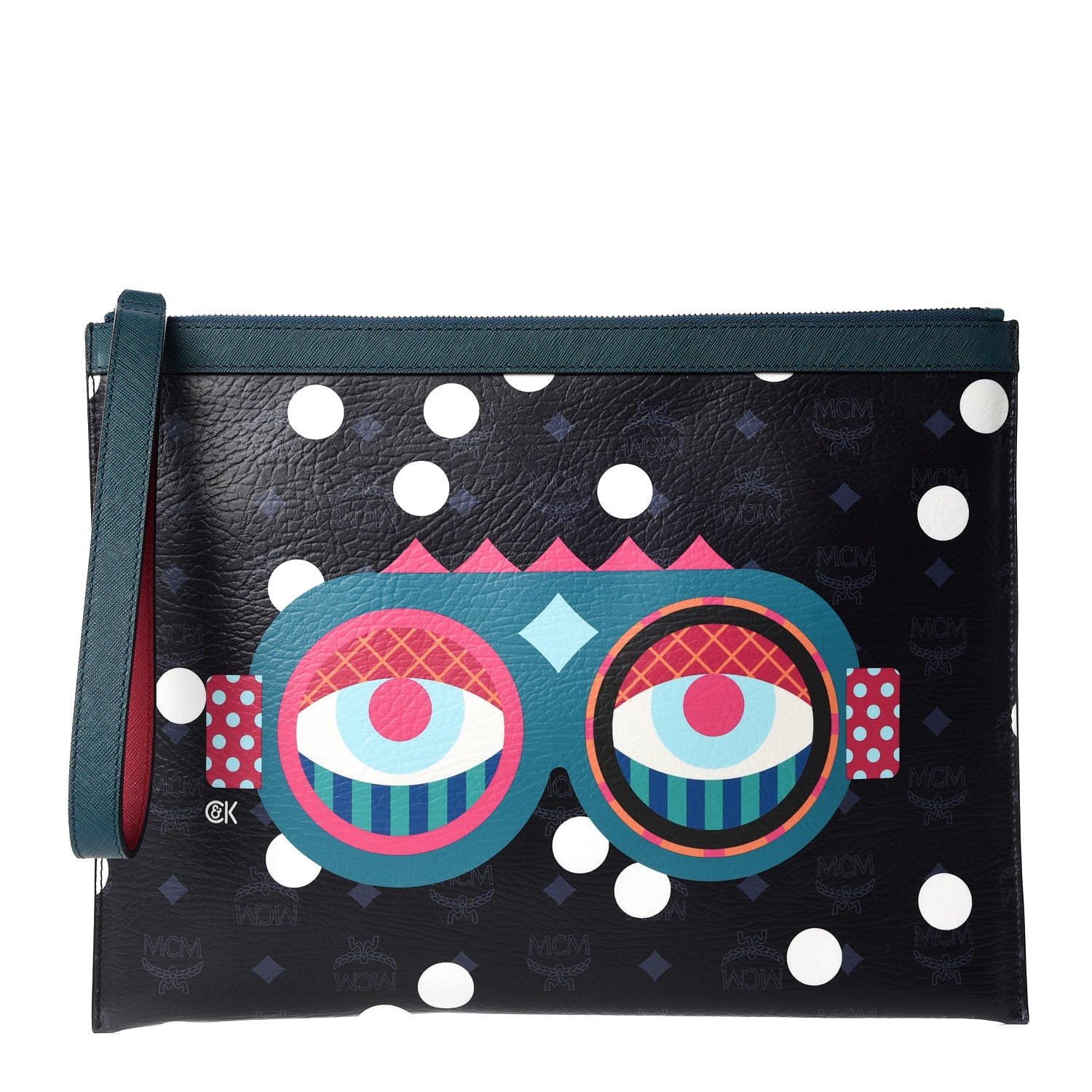 MCM Visetos Craig And Karl Beyond Snowdome Pouch Black 1 of 10