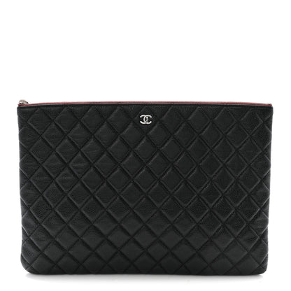 Chanel Caviar Quilted Large Cosmetic Case Black 1 of 7