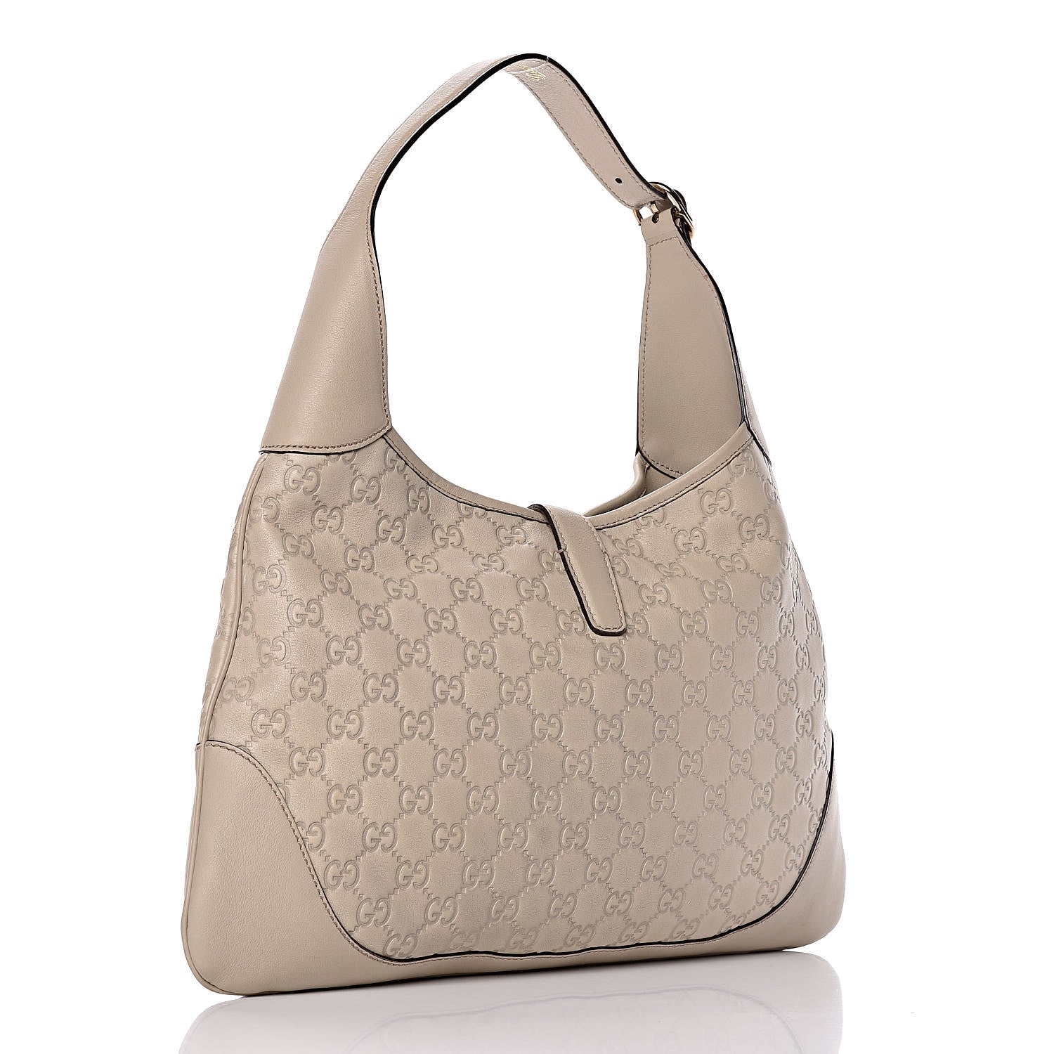 Gucci Guccissima Medium Jackie O Bouvier Hobo Off White 3 of 11