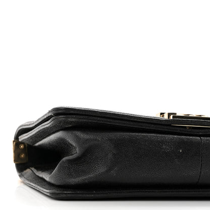 Chanel Caviar Chevron Quilted Medium Boy Flap Black 9 of 11