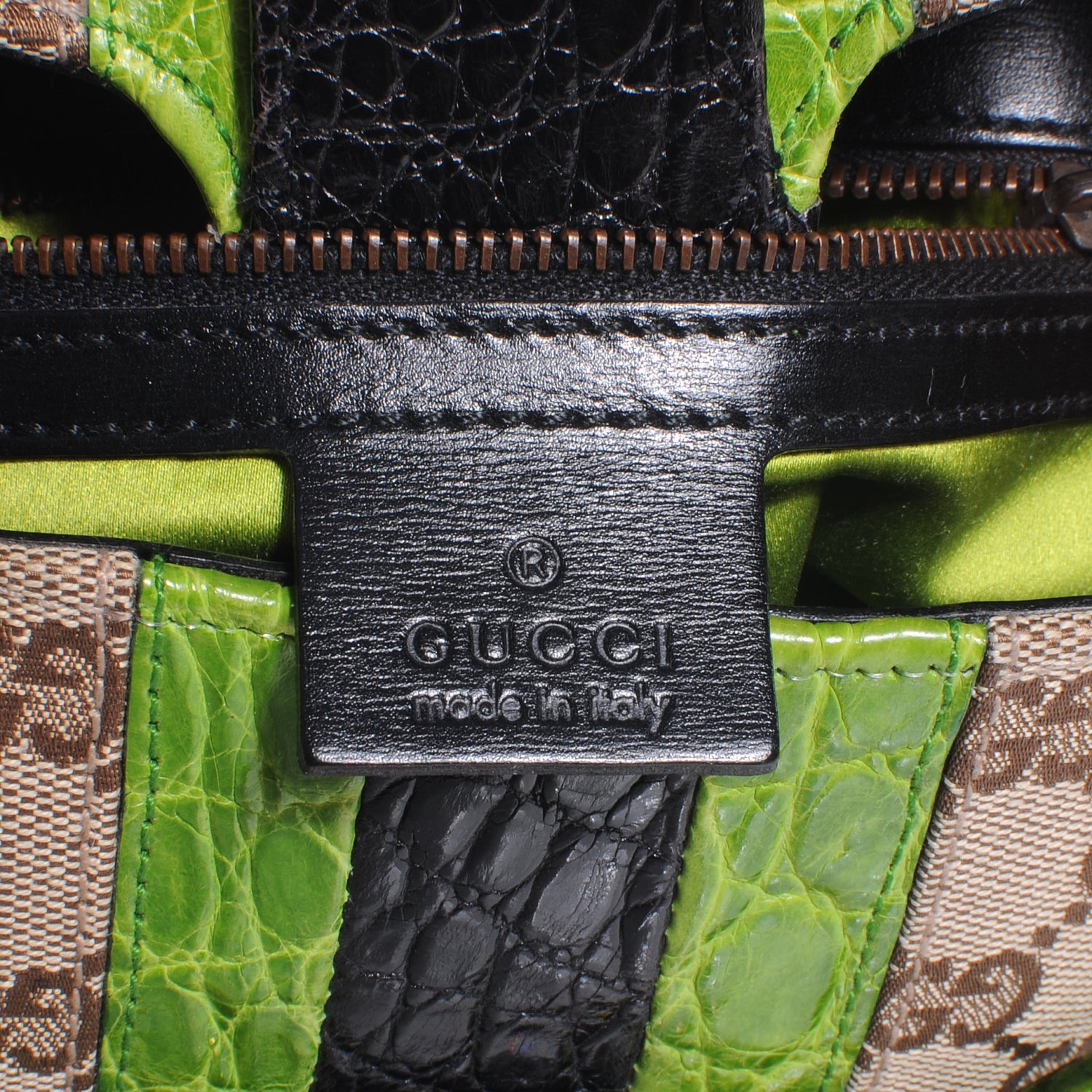 Gucci Monogram Crocodile Web Tom Ford Dragon Flap Bag 6 of 9