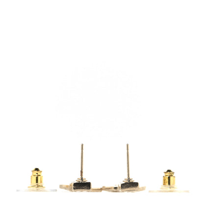 Chanel Metal Crystal Baguette CC Chain Drop Earrings Gold 7 of 10