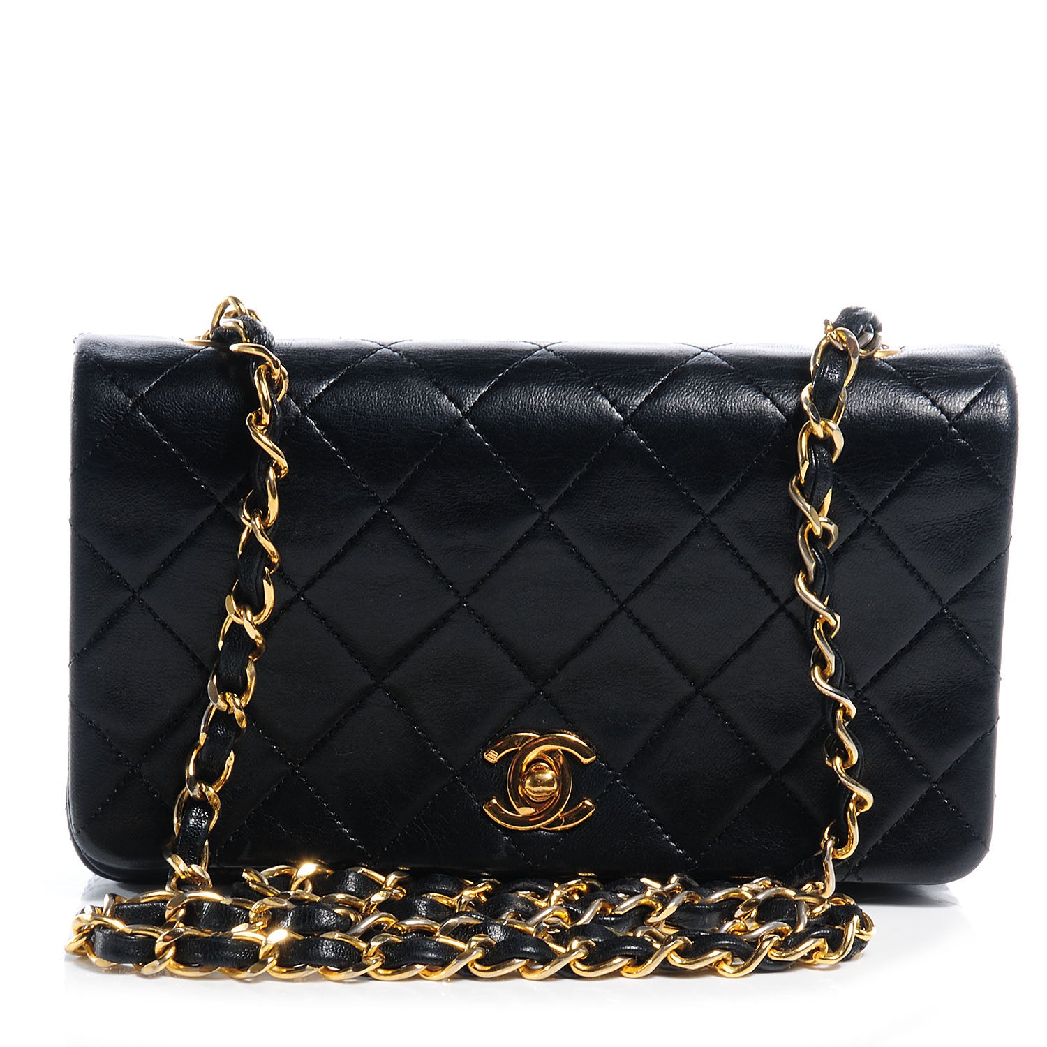 Chanel Lambskin Small Single Flap Bag Black 1 of 8