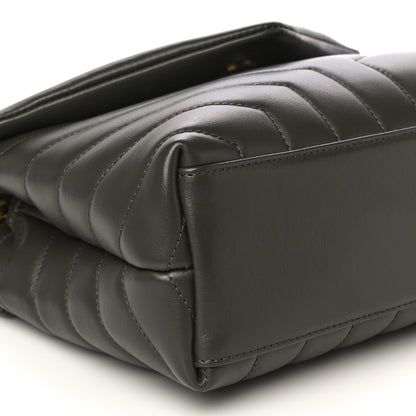 Saint Laurent Calfskin Y Quilted Monogram Small Loulou Chain Satchel Pebble 10 of 12